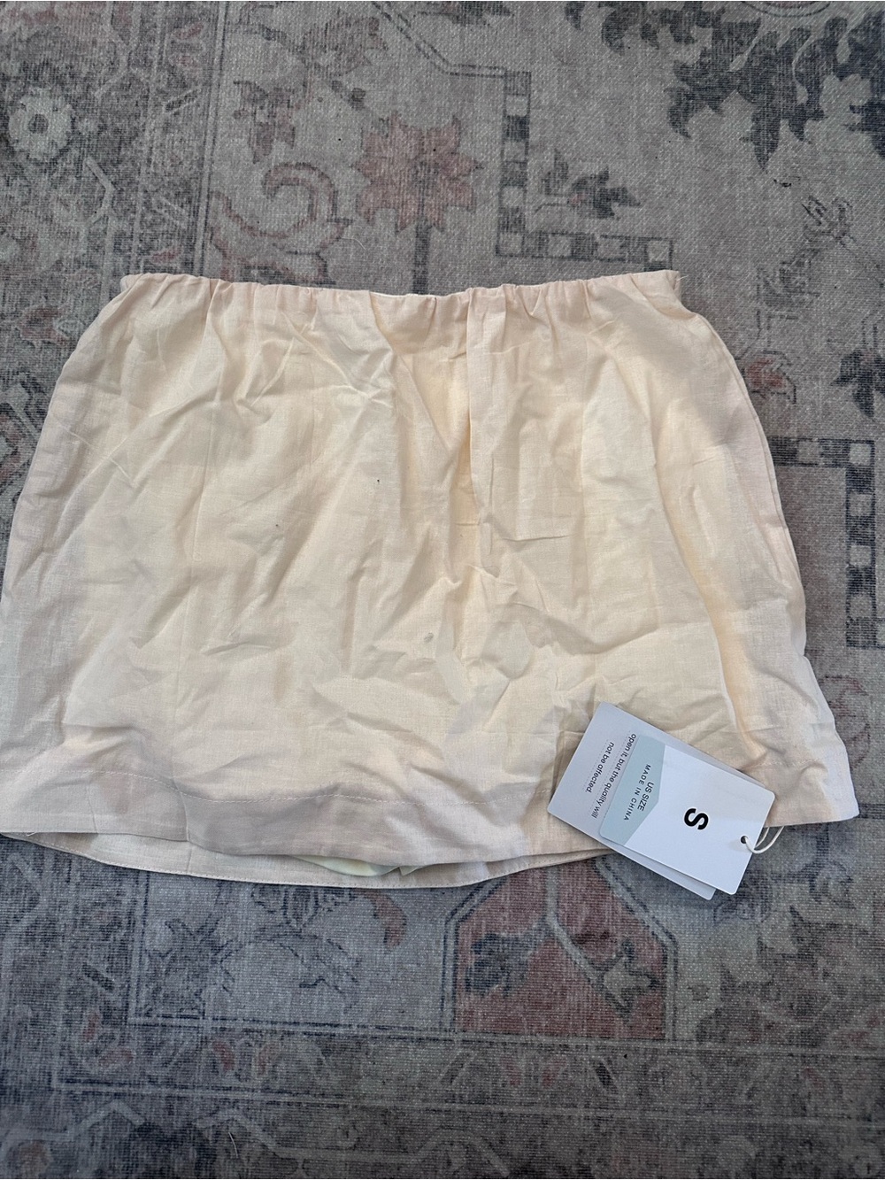 Light Cream Elastic-Waist Skort — Women’s Casual Skort
